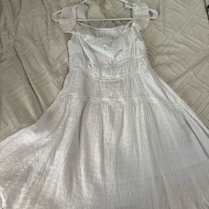 Urban Outfitters Aubrey Off the Shoulder Mini Dress in White